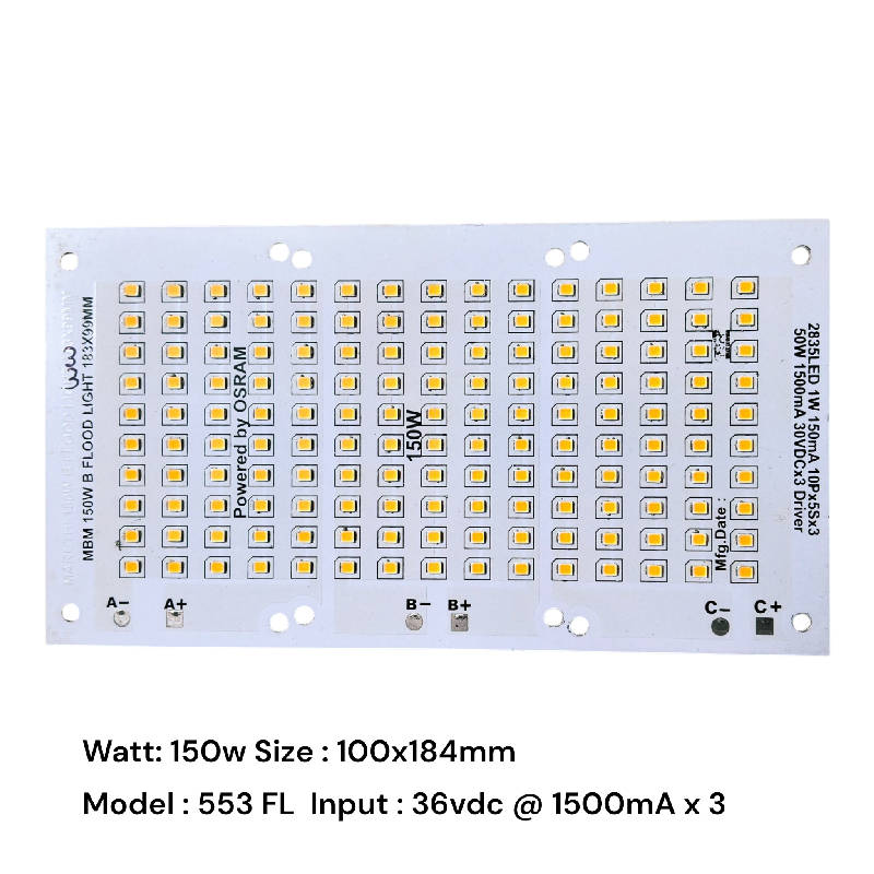 150W 100x184mm (553 FL)
